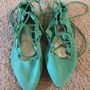 Brand New Jade Tie Up Flats Sz 7.5